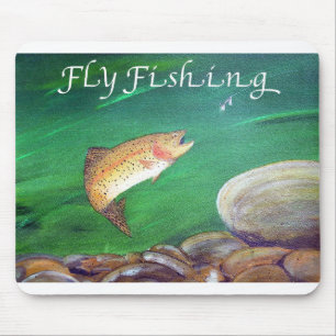 Fly Fishing Trout Salmon/Rainbow Trout Gift Muismat