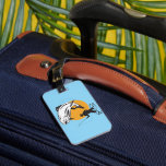 Fly Fishing Trout Sunset Silhouette Bagagelabel<br><div class="desc">Spot your bags easily at the airport or on your way to the lodge with these fly fishing luggage tags. The bold jumping trout and sunset graphic ensures your suitcase stands out, while the durable construction protects your contact information during travel. These artistic tags are the perfect travel accessory for...</div>