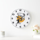 Fly Fishing Trout Sunset Silhouette Grote Klok (Huis)