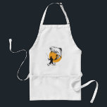 Fly Fishing Trout Sunset Silhouette Standaard Schort<br><div class="desc">Cook up your catch of the day in style with this professional fly fishing apron featuring a bold trout silhouette. The high contrast graphic of a jumping fish against a golden sunset creates a rustic and artistic look for any outdoor chef or grill master. Perfect for backyard barbecues, fish fries,...</div>