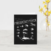 Fly Fishing Tying Funny Fisherman Kerstvader Kaart (Gele Bloem)