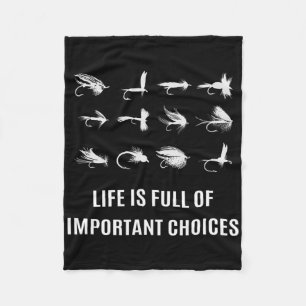 Fly Fishing Visser Hengelaar Cadeau  Fleece Deken