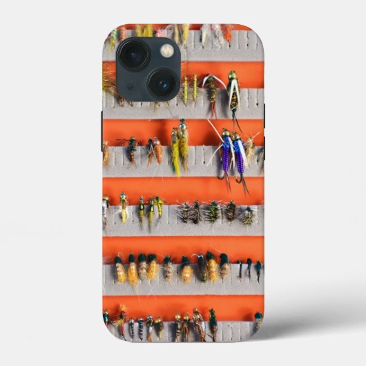 Fly Fishing Vliegenbox Nymfen iPhone 13 Mini Hoesj Case-Mate iPhone Case (Achterkant)
