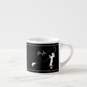 Fly Fishing Woman Heartbeat Espresso Cup Espresso Kop (Rechts)