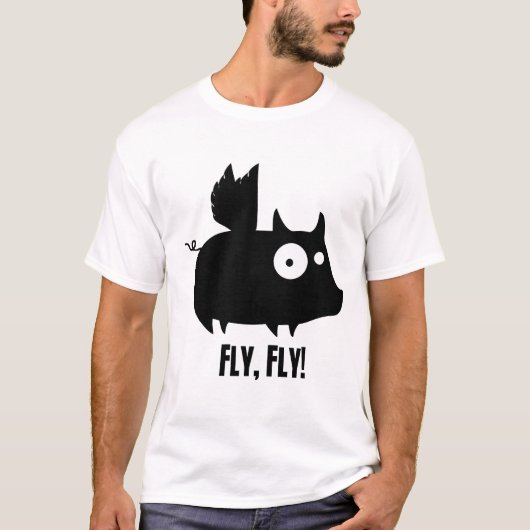 Fly Fly Piggy T-shirt (Voorkant)