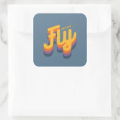 Fly Forever Vierkante Sticker (Tas)