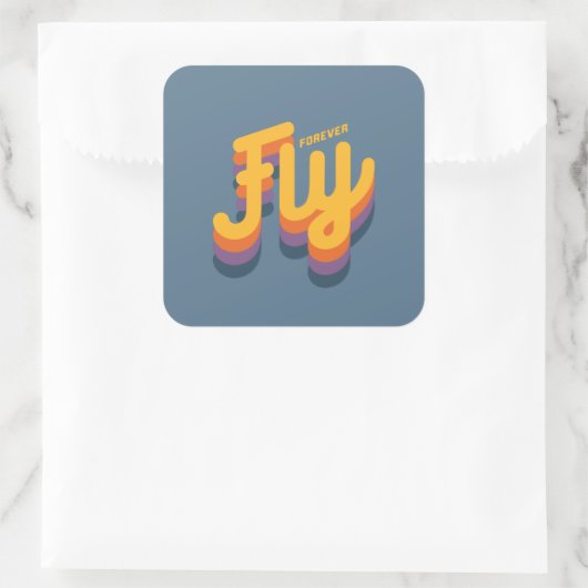 Fly Forever Vierkante Sticker (Tas)