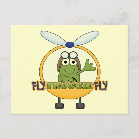 Fly Froggie Fly Helicopter Tshirts en cadeaus Briefkaart (Voorkant)