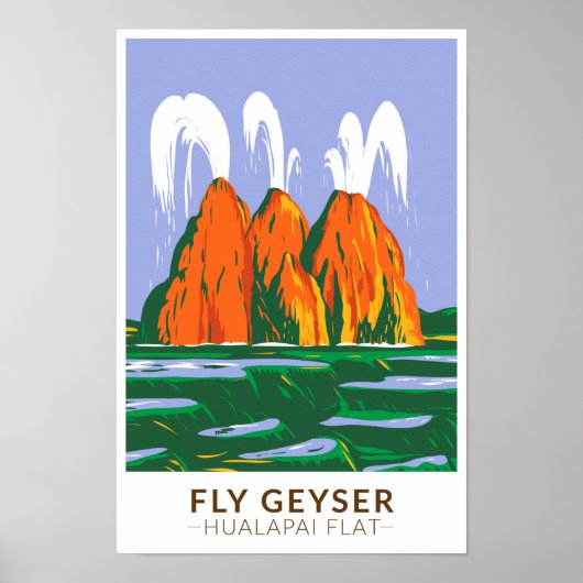 Fly Geyser Hualapai Flat Nevada  Poster (Voorkant)