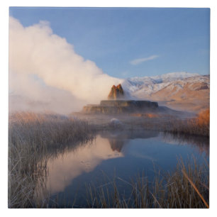 Fly Geyser met besneeuwde Granite Range Tegeltje