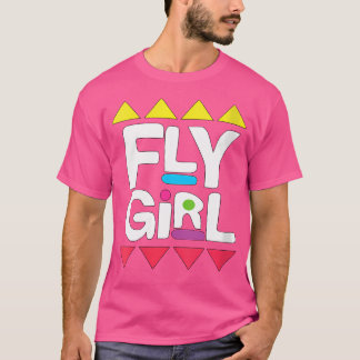 Fly Girl 80s Hip Hop Shirt voor Vrouw 90s Oude Sch