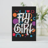 Fly Girl 90s Hop Disco Party (90e eeuw) Kaart (Staand voorkant)