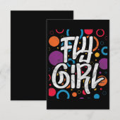 Fly Girl 90s Hop Disco Party (90e eeuw) Kaart (Voorkant / Achterkant)