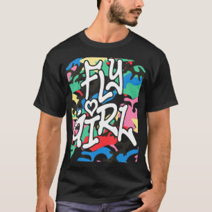 Fly Girl Camo 80s 90s B Girl Old School Hip Hop T-shirt