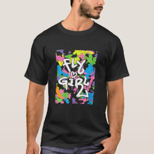 Fly Girl Camo Old School Hip Hop Dancing Hiphop D T-shirt