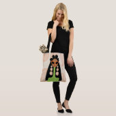 Fly Girl Oranje en Green Shoulder Tas (Op model)