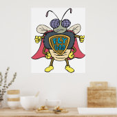 Fly God Superhero Fly Insect Character Poster (Keuken)