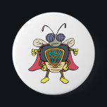 Fly God Superhero Fly Insect Character Ronde Button 7,6 Cm<br><div class="desc">Pin some personality to your jacket, bag, or hat with this Fly God button. This small but mighty accessory features a detailed superhero insect character in a classic retro comic art style. The urban streetwear graphic pops against any background, making it a subtle yet cool way to show off your...</div>