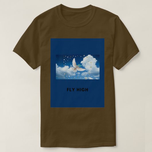 Fly high design white dove 2 t-shirt (Design voorkant)
