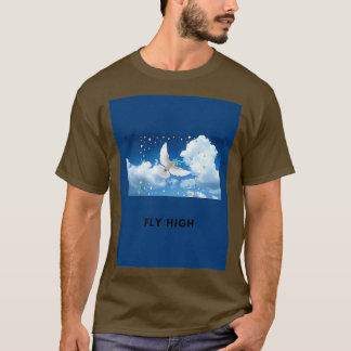 Fly high design white dove 2 t-shirt