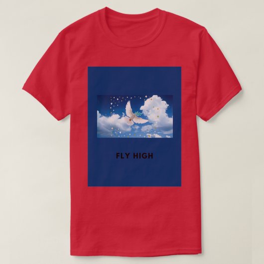 Fly high design white dove t-shirt (Design voorkant)