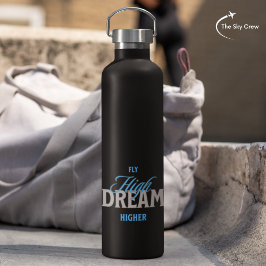 Fly High Dream Hoger Luchtvaart Inspirerend Typo Waterfles