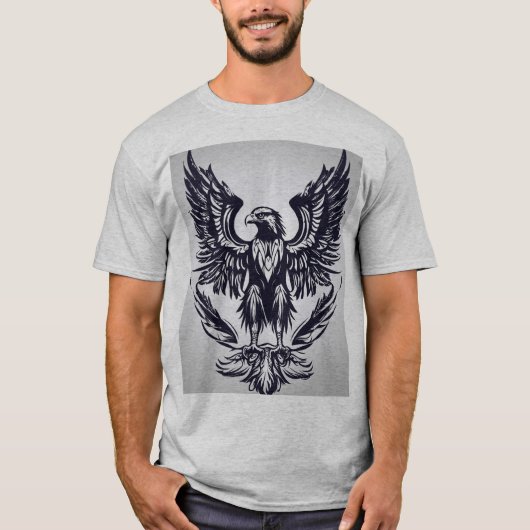 "Fly High: Eagle-geïnspireerd T-shirt Design" (Voorkant)