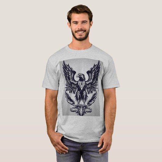 "Fly High: Eagle-geïnspireerd T-shirt Design" (Voorkant volledig)