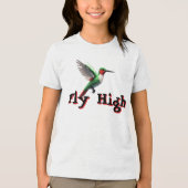 Fly High Hummingbird Tri-Blend Shirt (Voorkant)
