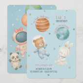 Fly High, Little Astronaut Girl Kaart (Voorkant / Achterkant)