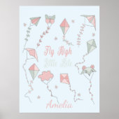 Fly High Little Kite Custom Name Poster (Voorkant)