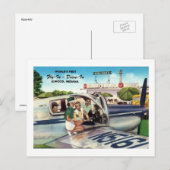 Fly-in Drive-In, Elwood, Vintage van Indiana Briefkaart (Voorkant / Achterkant)