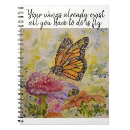 Fly Inspire Butterfly Art Spiral Notebook Notitieboek