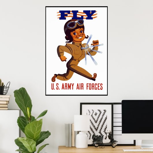 FLY — Legerluchtmacht — Grens Poster (Thuiskantoor)
