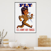FLY — Legerluchtmacht — Grens Poster (Keuken)