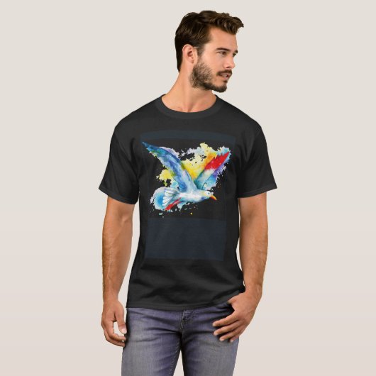Fly Like a Painted Seagull T-shirt (Voorkant volledig)