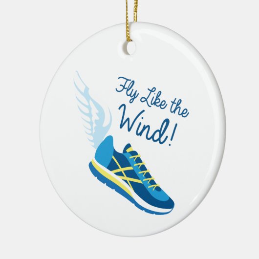 Fly like Wind Keramisch Ornament (Links)