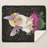 FLY ME NAAR MOON Kies de grootte Sherpa Blanket Deken (Voorkant (horizontaal))