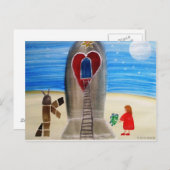 ...Fly Me to The Moon...art by Jutta Gabriel... Briefkaart (Voorkant / Achterkant)