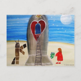 ...Fly Me to The Moon...art by Jutta Gabriel... Briefkaart