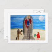 ...Fly Me to The Moon...art by Jutta Gabriel... Briefkaart (Voorkant / Achterkant)