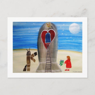 ...Fly Me to The Moon...art by Jutta Gabriel... Briefkaart