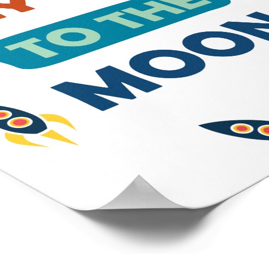 Fly Me to the Moon Digitale printbare Poster (Hoek)