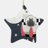 fly me to the moon keramisch ornament (Voorkant)