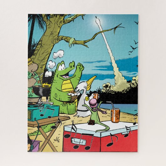 Fly Me To The Moon Puzzle Legpuzzel (Verticaal)