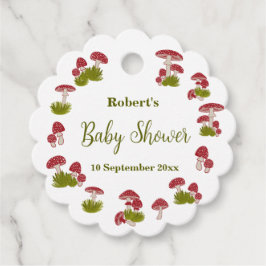 Fly Mushrooms Goblincore Garden Baby shower gift Bedankjes Labels