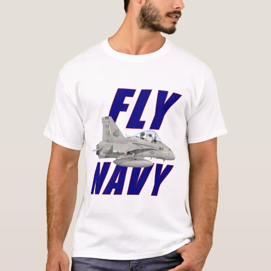 Fly Navy Tee Shirt (Voorkant)