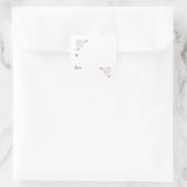 Fly on Wings of Love Vierkante Sticker (Tas)