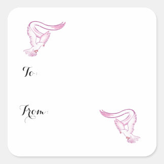 Fly on Wings of Love Vierkante Sticker