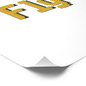 Fly Or Extinct Pixel Art Dinosaur Pilot Fighter Je Perfect Poster (Hoek)